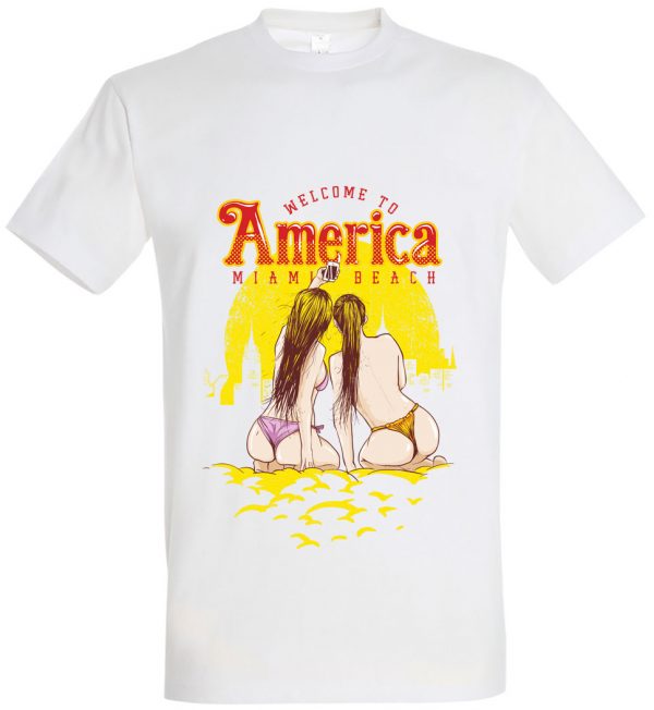 T-Shirt Design Amerika America Miami beach
