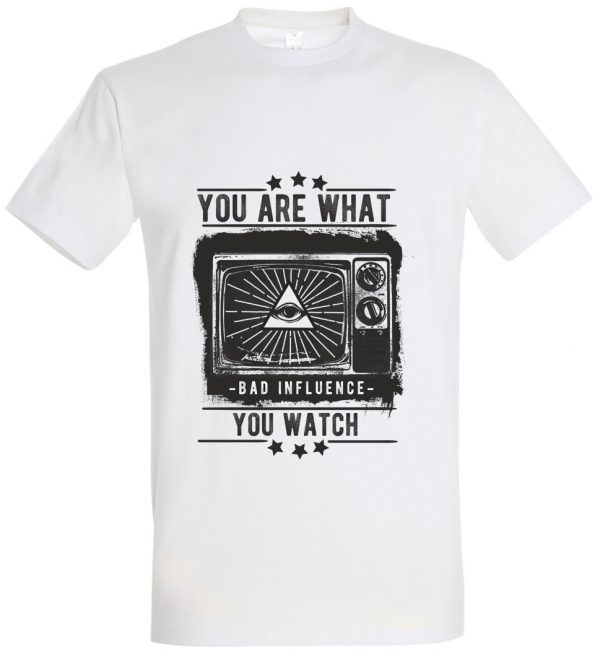 T-Shirt Design Humor Fernseher you are what you watch bad influence