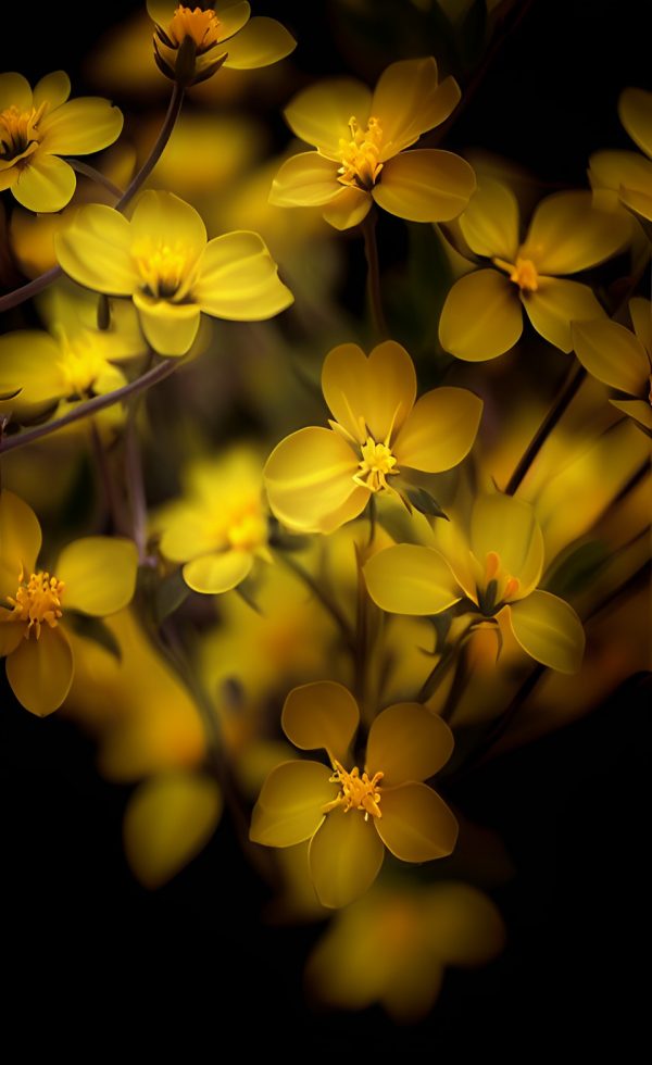 gelbe Blüten Spanntuch