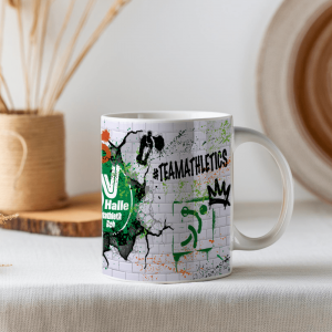 SV HALLE Leichtathletik/Bob | DM 2025| Diskus | Tasse | weiß