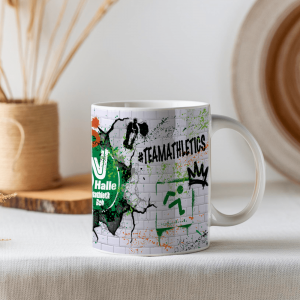 SV HALLE Leichtathletik/Bob | DM 2025| Weitsprung | Tasse | weiß